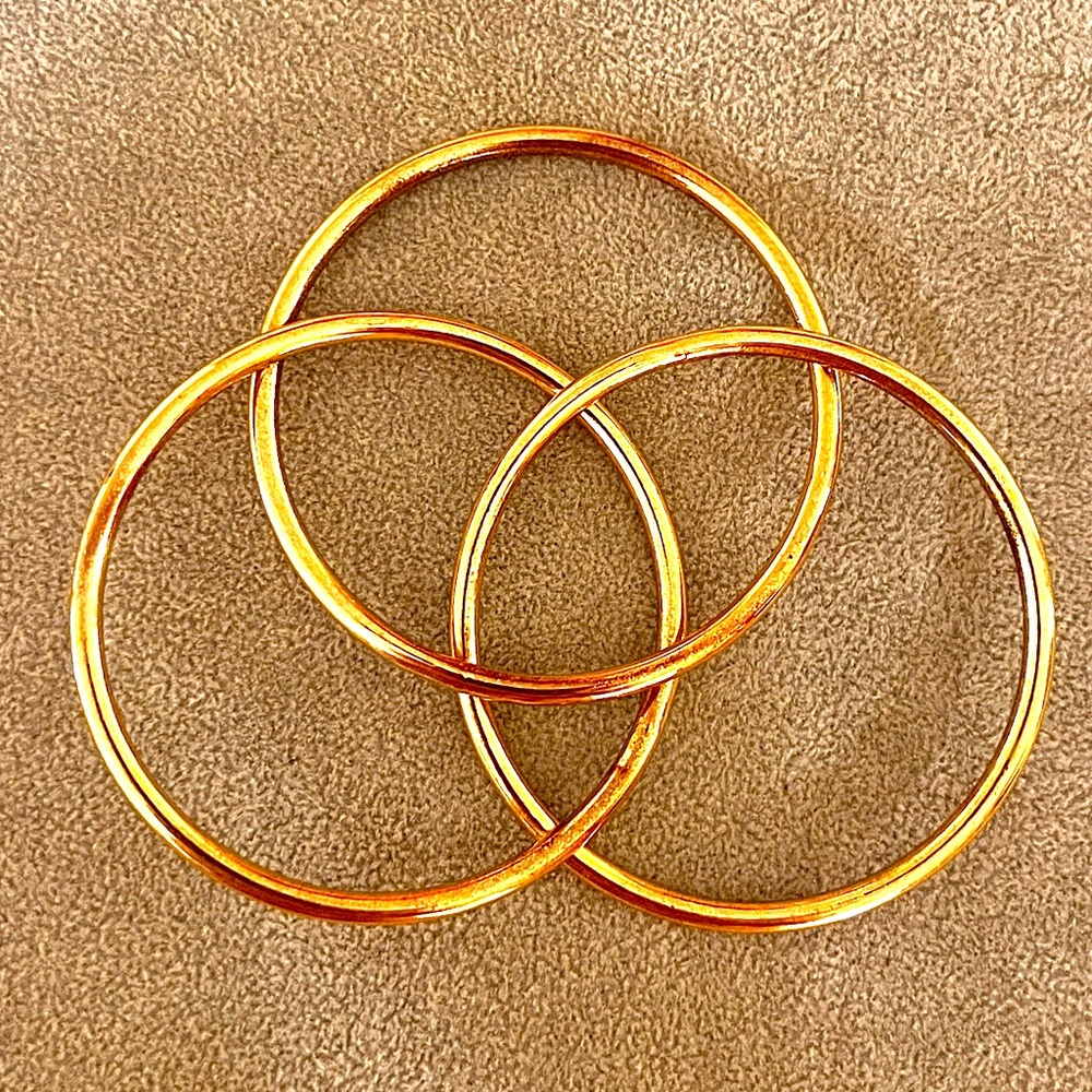 Set of 3 Gold-Tone Bangles EUC